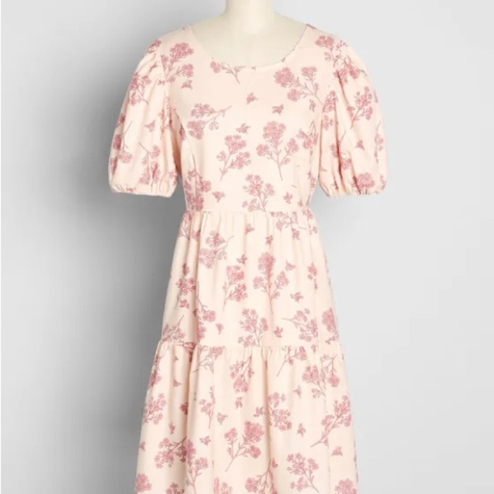 Princess Highway Bee Toile Linen Blend, Cottagecore Dress